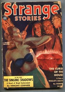 Strange Stories 2/1939-Thrilling-1st issue-weird menace-decapitaion-pulp-VG-