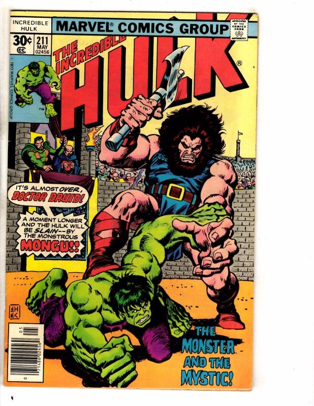 Lot Of 4 Incredible Hulk Marvel Comic Books # 166 206 208 211 Avengers Thor NP7