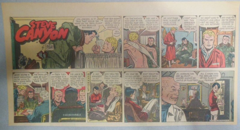 (45) Steve Canyon Sundays by Milton Caniff 1960 Near Complete Year ! 7.5 x 15