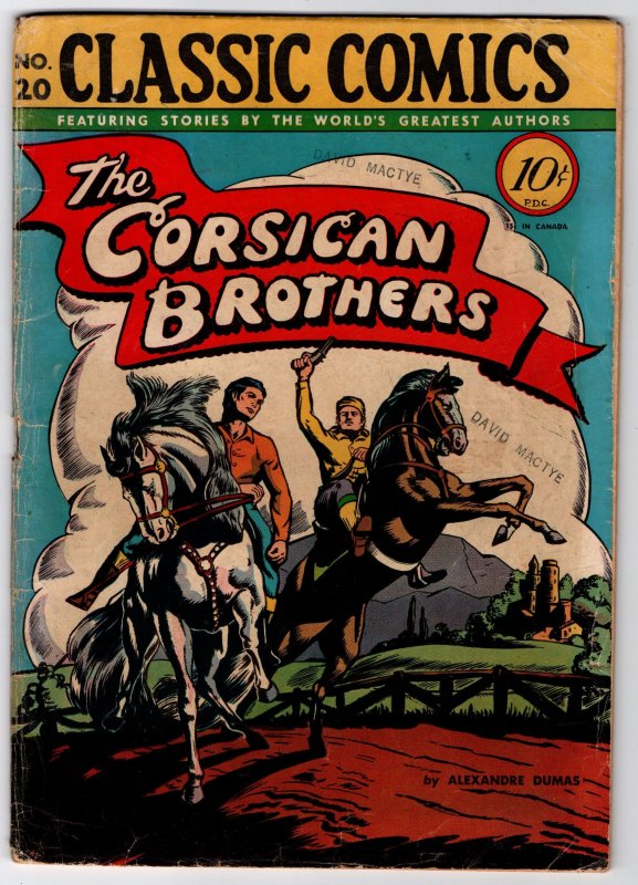 Classic Comics #20  HRN 28  1946  VG 4.0