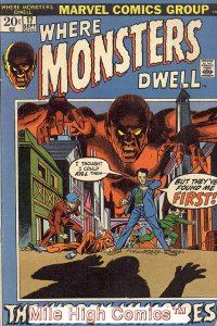 WHERE MONSTERS DWELL (1970 Series)  #17 Good Comics Book