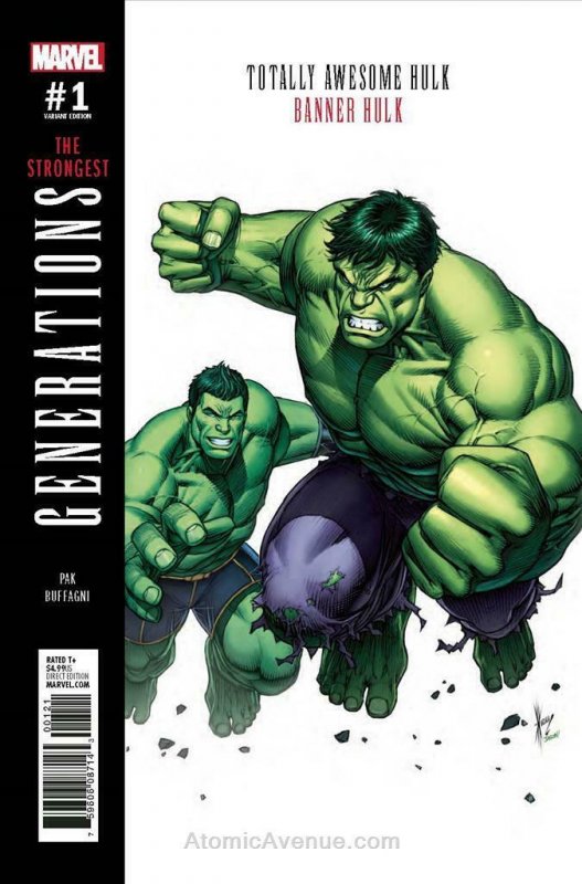 Generations: Banner Hulk And Totally Awesome Hulk #1A VF/NM; Marvel | save on sh