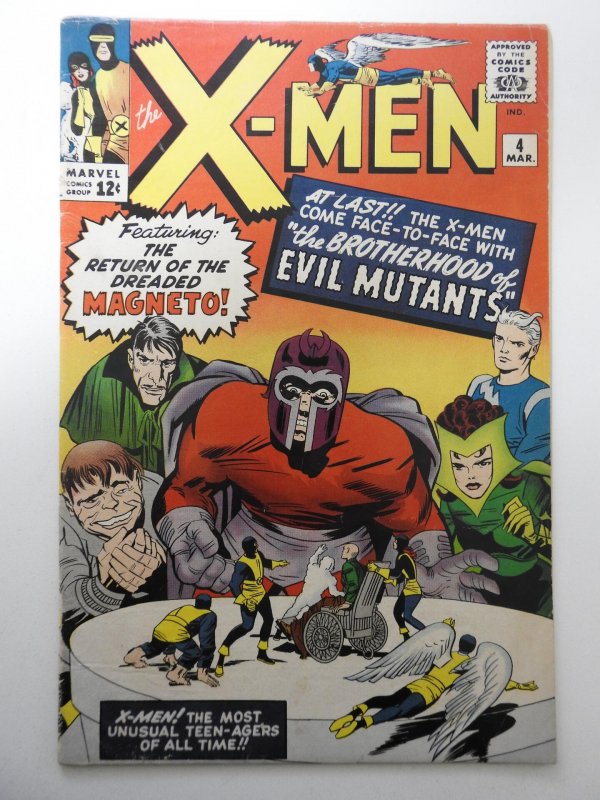 The X-Men #4 (1964) VG+ Condition 1st Appearance of Scarlet Witch & Quicksilver!