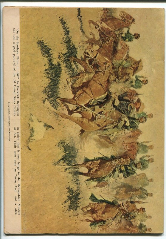 INDIAN CHIEF  #5-1952-DELL-PAINTED COVER-FREDERICK REMINGTON BACK COVER-vg/fn