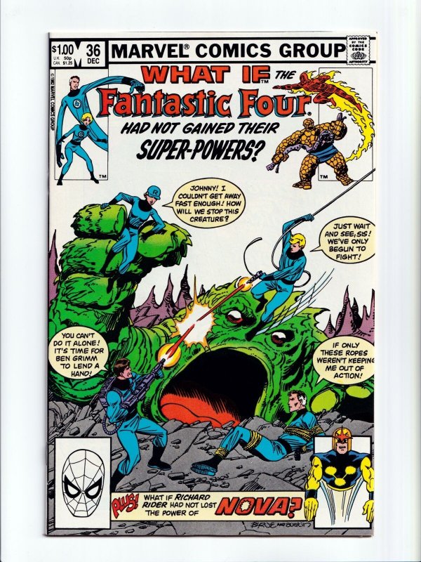 What If #36 Fantastic Four Had Not Gained Super Powers Marvel Comics 1982 NM