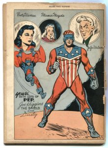 Blue Ribbon Comics #16 1941- 1st CAPTAIN FLAG- rare MLJ- Hitler