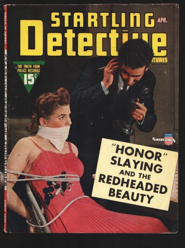 Startling Detective Adventures Bound Gagged Woman On Cover