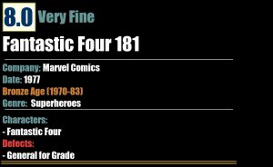 Fantastic Four 181 (1977) VF 8.0 Bronze Age Marvel Comics