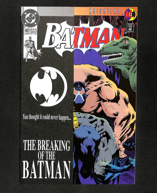 Batman #497 Bane Breaks Batman's back!