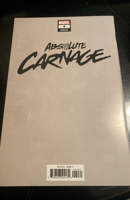 ABSOLUTE CARNAGE #4 1:100 RYAN STEGMAN VIRGIN VARIANT VF/NM MARVEL COMICS 2019