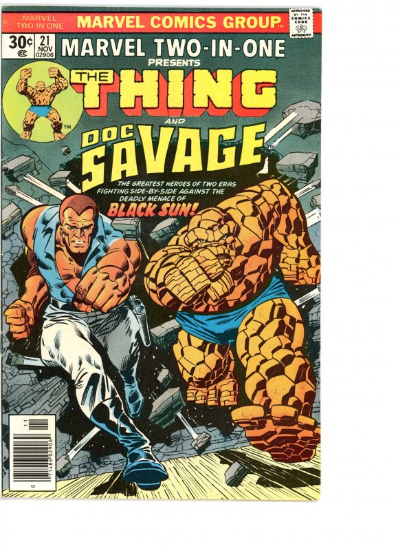 Marvel Two-In-One 21 VG  Doc Savage