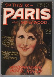 PULP:  Paris and Hollywood #9 12/1925-Fawcett--Florence Gilbert-pin up pix-FN-