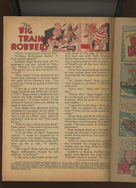 (1948) Looney Tunes and Merrie Melodies Comics #76: GOLDEN AGE! (4.0/4.5)