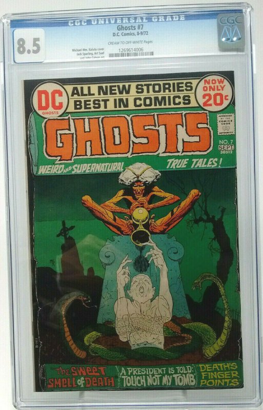 Ghosts #7 ~ 1972 DC ~  CGC 8.5 VF+