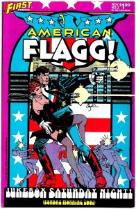 AMERICAN FLAGG! #1 & 2 (Fall 1983) 8.0 VF Howard Chaykin! 2031 Satire & Action!