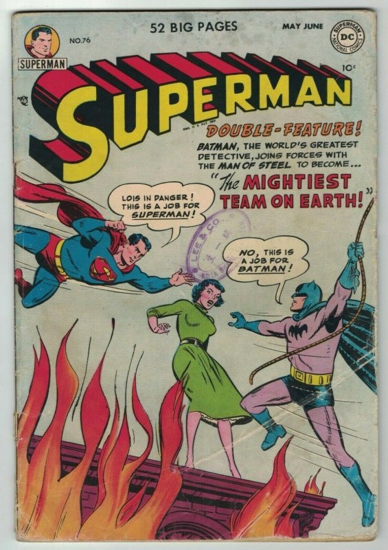 Superman 1st Series #76 GD; DC | Batman and Superman learn each other’s identies 