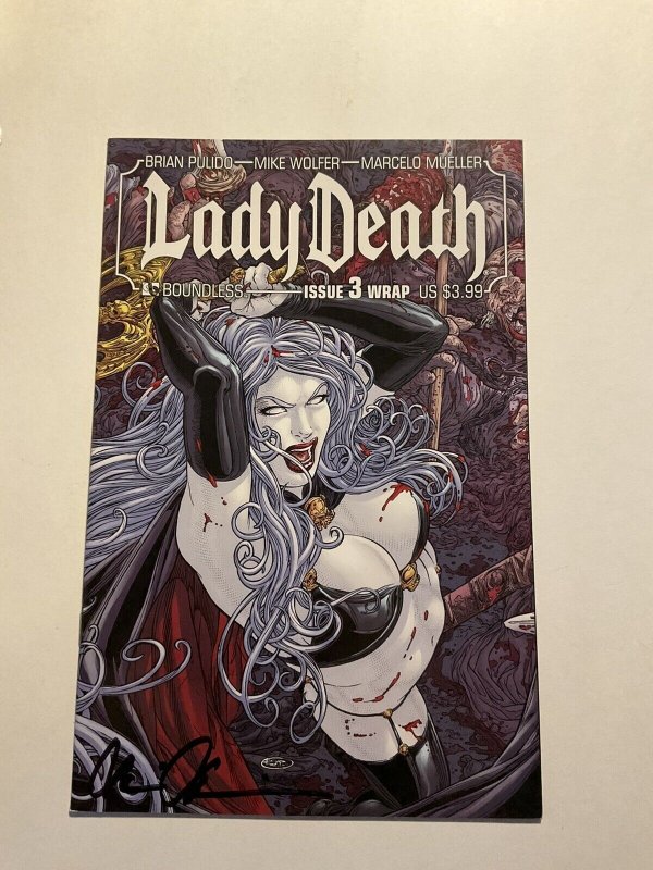 Lady Death 3 Near Mint Nm Signed Pulido Boundless