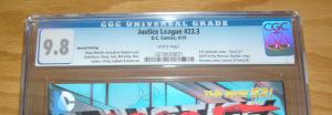 Justice League #23.3 CGC 9.8 new 52 - dial e #1 - 3-d lenticular variant - 2nd