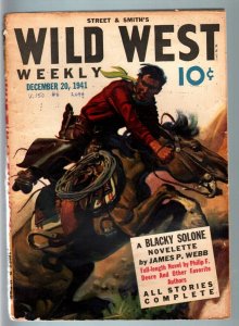 WILD WEST WEEKLY 12/20/1941-WESTERN PULP-STREET & SMITH VG+ 