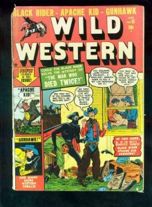 WILD WESTERN #15 1951-GUNHAWK-APACHE KID-BLACK RIDER-good plus G+ 