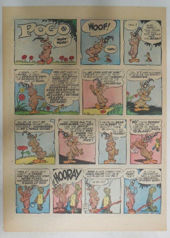 Pogo Sunday Page by Walt Kelly from 6/30/1957 Tabloid Size: 11 x 15 inches