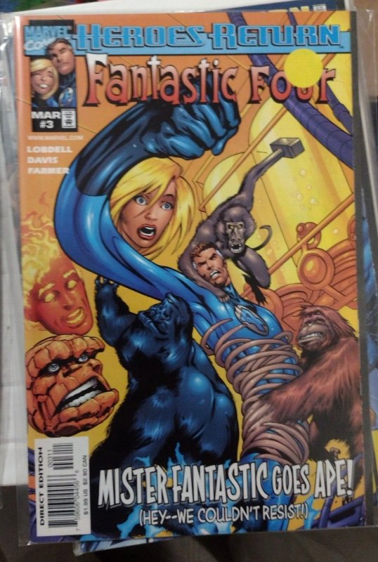 Fantastic Four  # 3 1998  MARVEL DISNEY HEROES RETURN  red ghost super apes