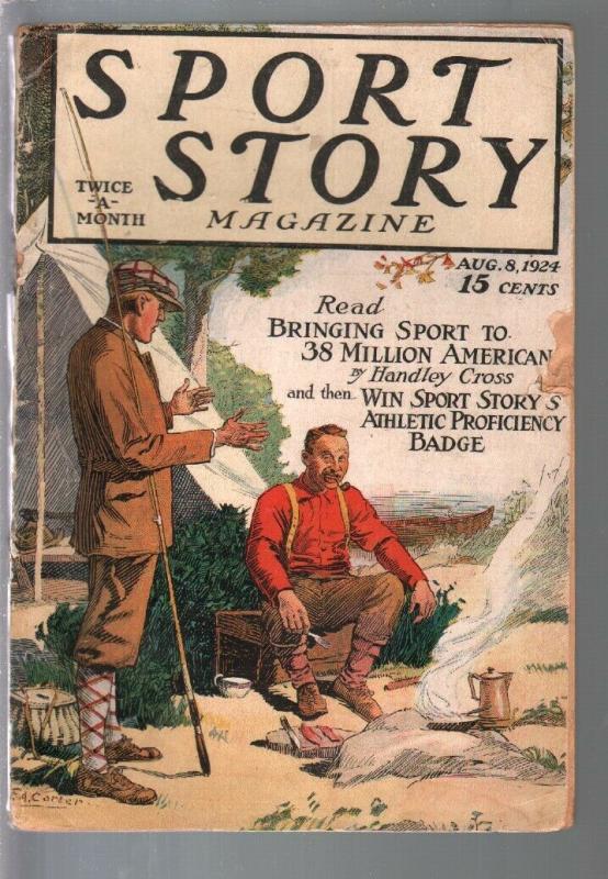 Sport Story 8/8/1924-F A Carter cover-air races-baseball-Raoul Whitfield-G