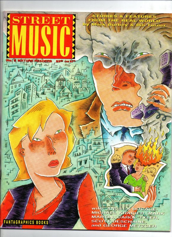 Street Music #5 - Richard Sala  cover - underground - Fantagraphics - 1989 - VF