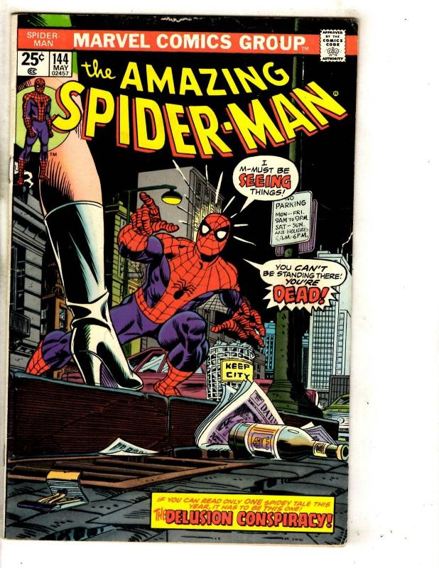 Amazing Spider-Man # 144 FN Marvel Comic Book Goblin Vulture Avengers CR56B