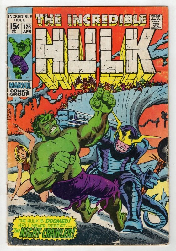 Incredible Hulk #126 VINTAGE 1970 Marvel Comics 1st Barbara Norris Valkyrie