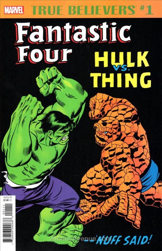 True Believers: Fantastic Four-Hulk vs. Thing #1 VF ; Marvel