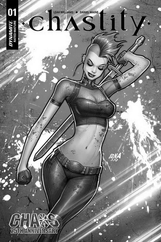 CHASTITY (2019 DYNAMITE) #1 VARIANT 1:40 NAKAYAMA B&W INCV PRESALE-09/11