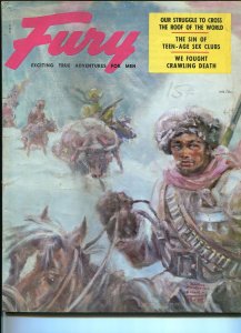 Fury 1/1956-Weider-Benton Clark cover-spicy women pirates-hanging-murder-VG+