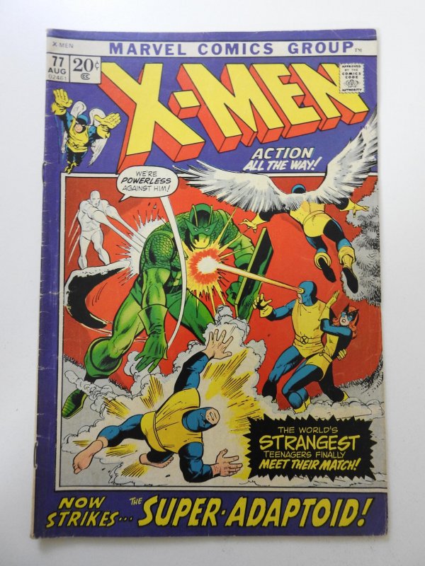 The X-Men #77 (1972) VG Condition! Stain back cover, ink bc, tape pull bc