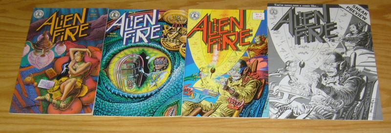 Alien Fire #1-3 VF/NM complete series + sneak preview - kitchen sink set lot 2