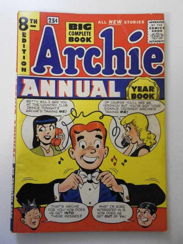 Archie Annual #8 (1956) VG Condition moisture stain