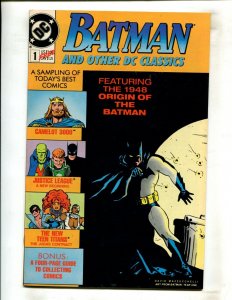 BATMAN AND OTHER DC CLASSICS #1 (9.2) ORIGIN OF BATMAN!! 1989