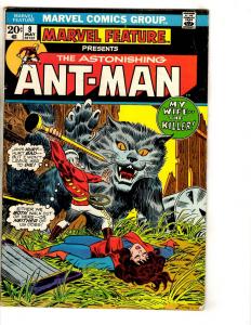 Marvel Feature # 9 FN Comic Book Feat. Ant-Man Hank Pymm Wasp Avengers J290