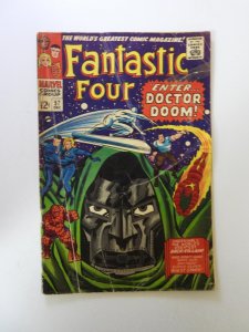 Fantastic Four #57 (1966) GD- condition piece of tape front cover