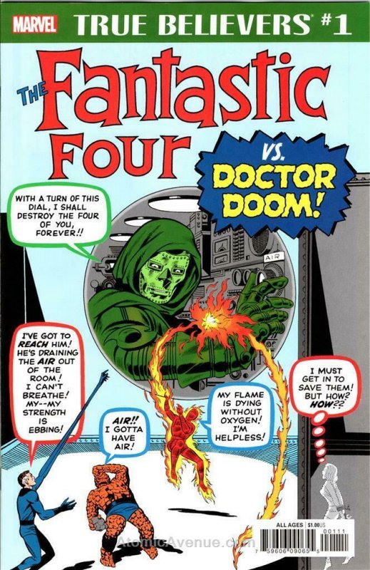 True Believers: Fantastic Four vs. Doctor Doom #1 VF/NM; Marvel | save on shippi