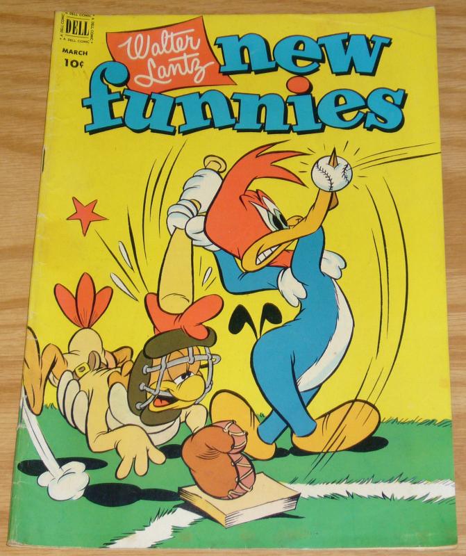 Walter Lantz New Funnies #181 FN- march 1952 woody woodpecker - baseball cover