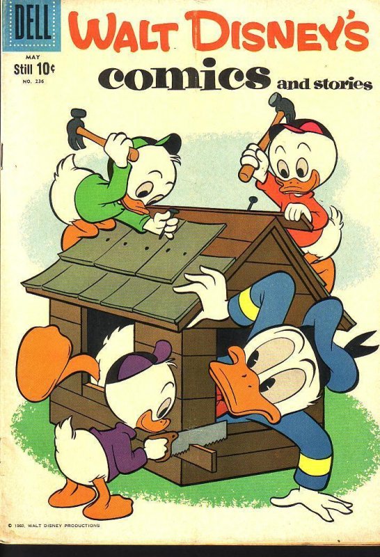 WALT DISNEY'S COMICS AND STORIES #236 CARL BARKS ART VG/FN