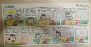 Peanuts Sunday Page by Charles Schulz from 11/20/1966 Size: ~7.5 x 15 inches