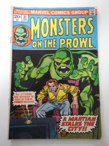 Monsters on the Prowl #21 (1973) VG Condition moisture stain