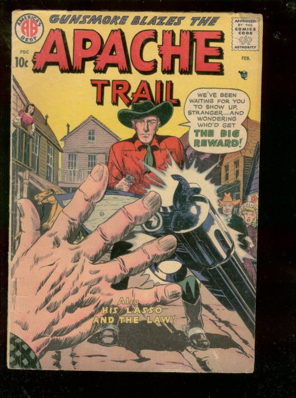 APACHE TRAIL #3 1958-APACHE KID-LONE RIDER-JOHNNY CASH VG-