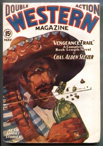 DOUBLE ACTION WESTERN May 1935-Bandit cover art-Rare HIGH GRADE Pulp Mag