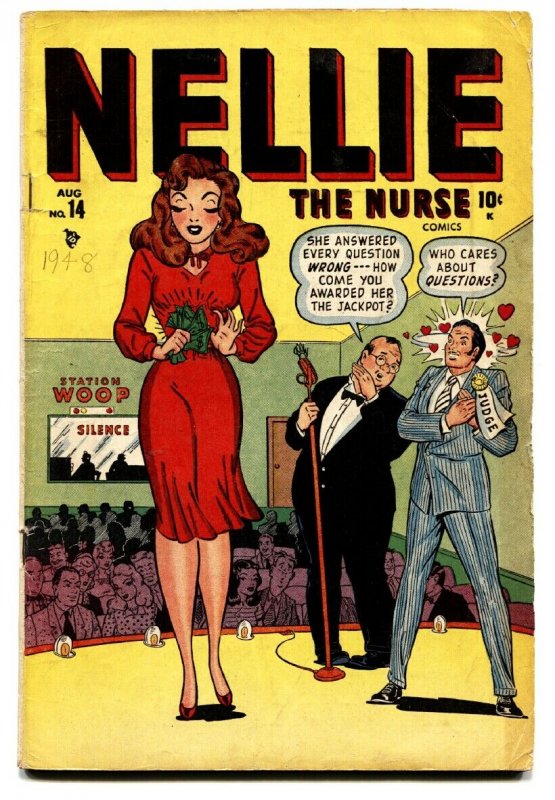 NELLIE THE NURSE #14 1948-TIMELY-PATSY WALKER-GOOD GIRL ART