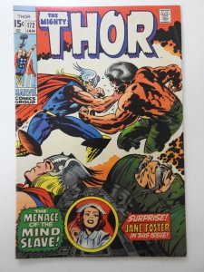 Thor #172 Menace of The Mind Slave! Return: Jane Foster! VF- Condition!
