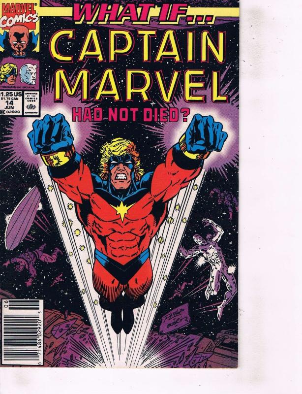 Lot Of 2 Marvel Comic Book What If Captain Marvel #14 What If X-Men Together ON1