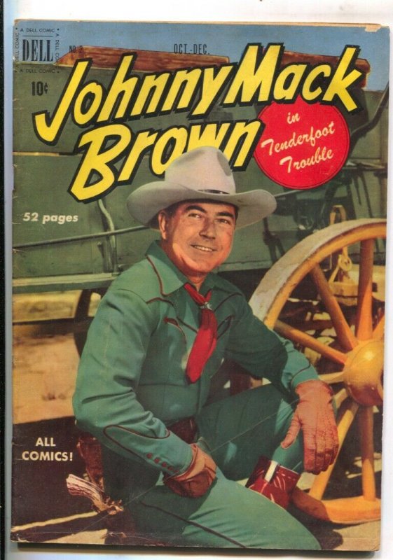 Johnny Mack Brown #2 1950- Dell-B-western  film star photo covers-Jesse Marsh...